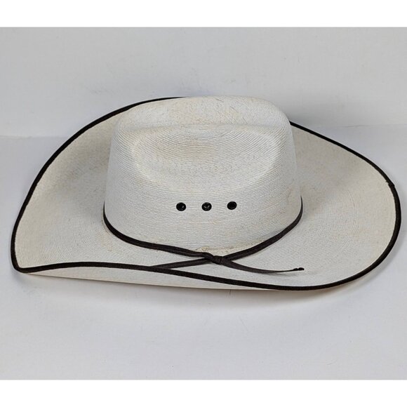 Atwood Hereford Low Crown Western Cowboy Hat Size 7 1/4 Long Oval Mens Chocolate - Picture 3 of 10